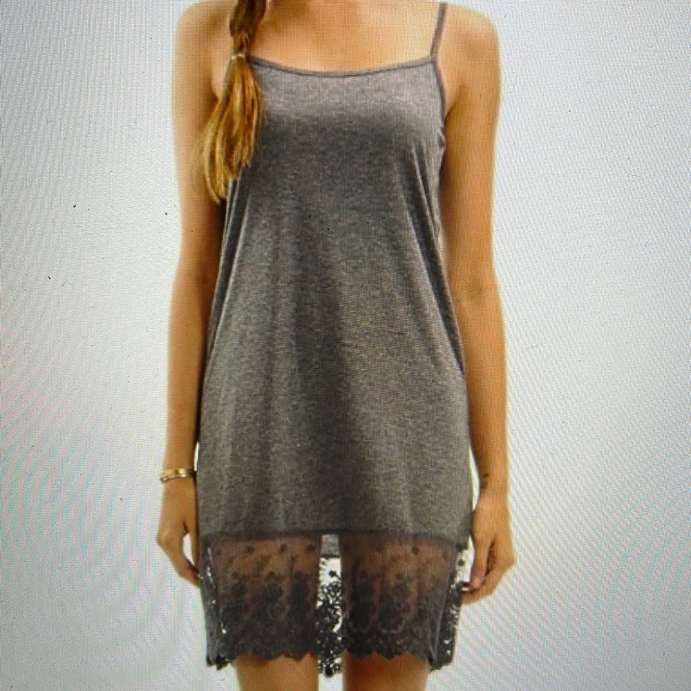 Melody O2 Collection Charcoal Lace Slip new Extender Grey